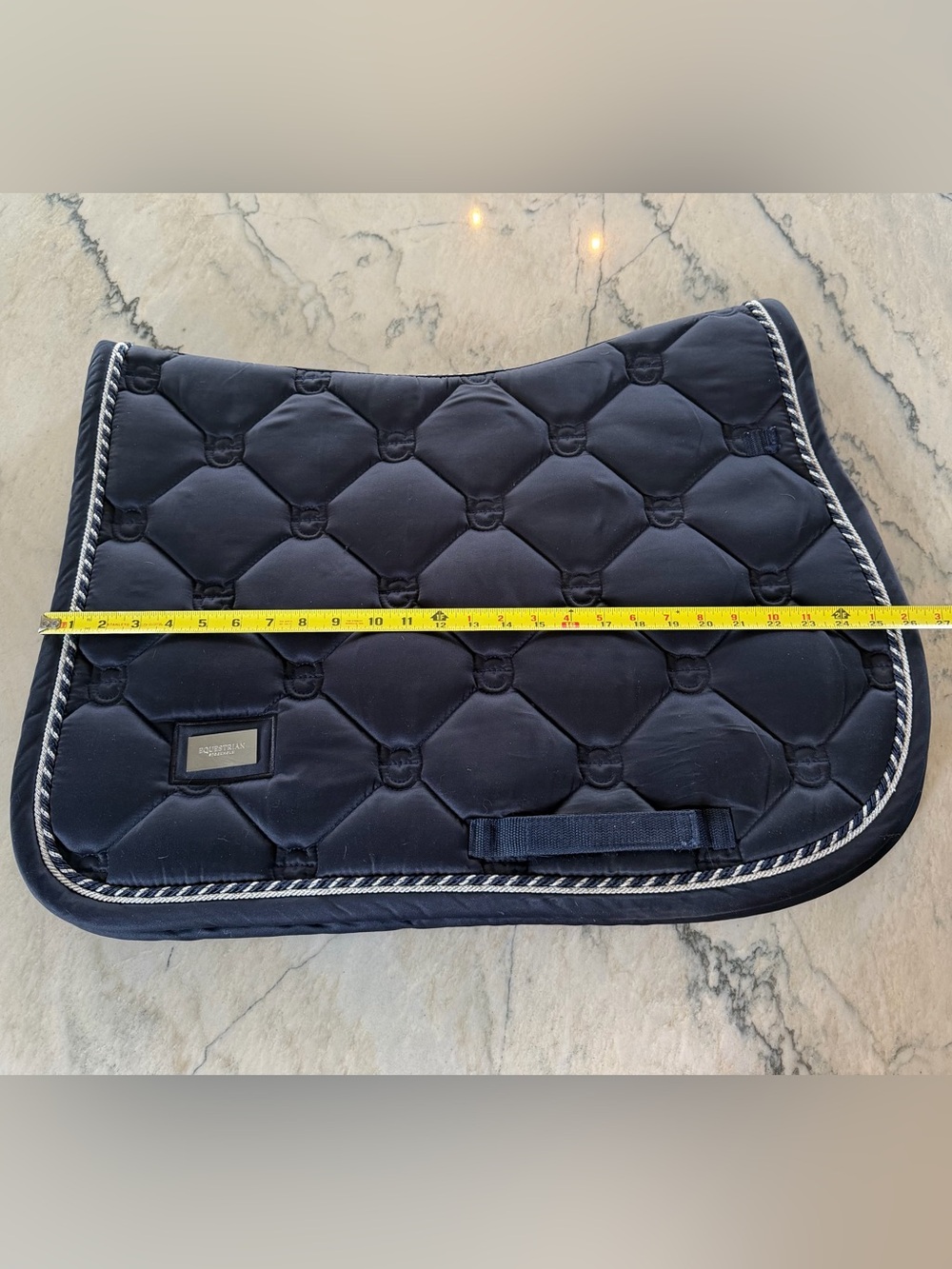 Equestrian Stockholm Midnight Blue Jump Saddle Pad - Full Size - Picture 5 of 13